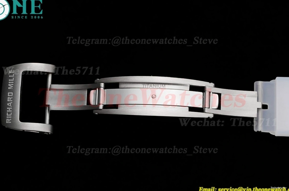 on strap  Dial RM055 Skeleton Transparent Transparent Rubber Sonic Clone  RMUL2 0208